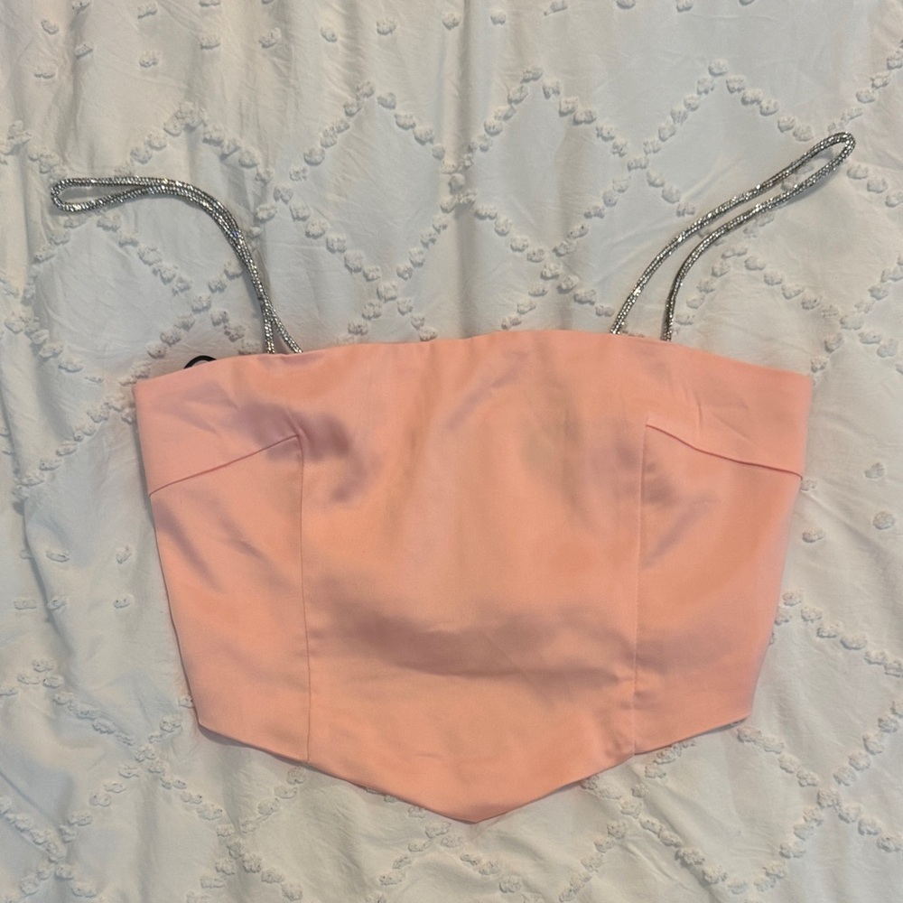 Forever 21 Light Pink Top with Silver Accents